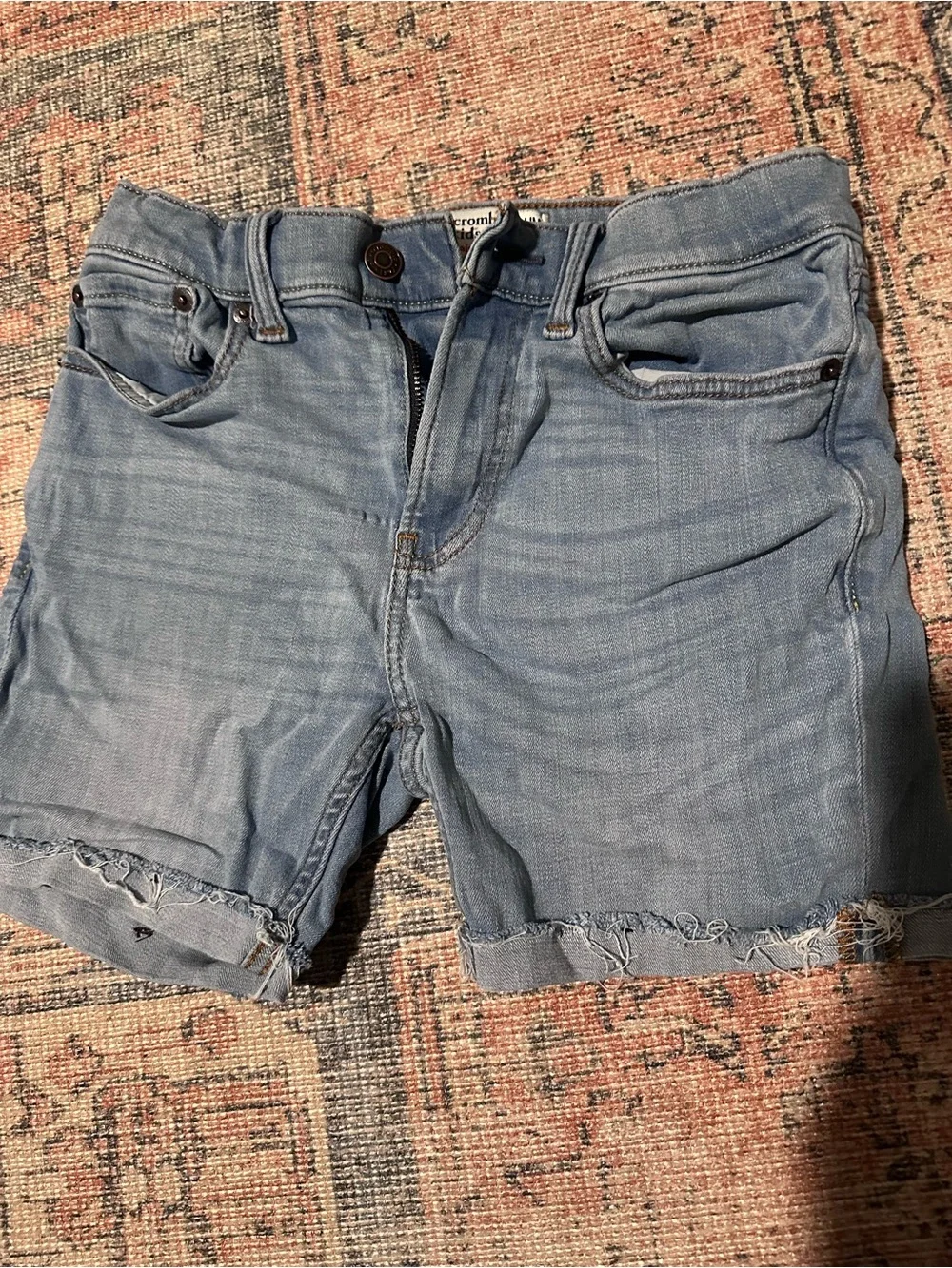 abercrombie kids Light Blue Denim Cutoff Shorts
